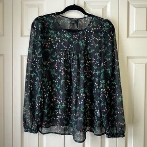 *LAST CALL* Banana Republic Shirred Yoke Shine Blouse